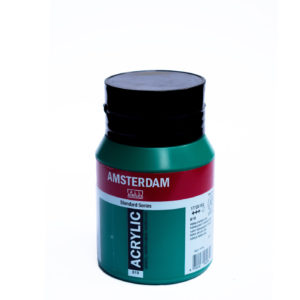 500ml Amsterdam Acrylic Paint - Permanent Green Deep