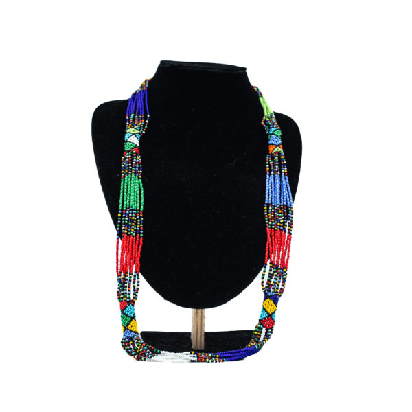African Multicolor Mvovo Beaded Necklace