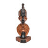 Wooden Hand-Carved Oduduwa Head Stand